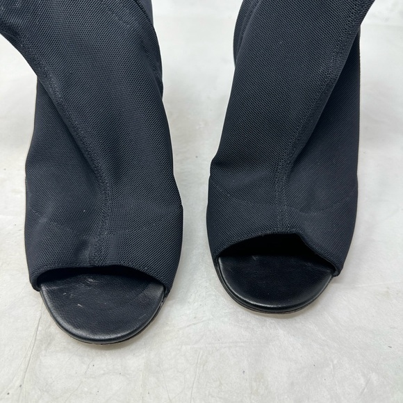 Jimmy Choo Black Mesh Driana Peeps Toes Booties Size 37 - Picture 12 of 15